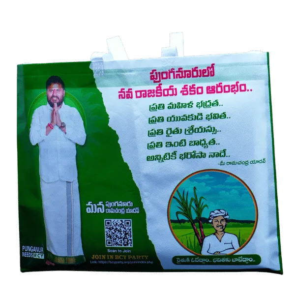 Green & White Political Campaign Bag (5000, 17 X 14 X 5)