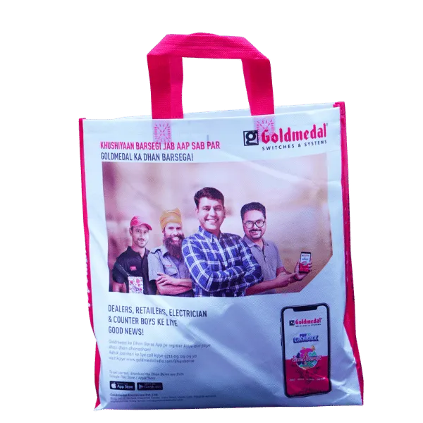 White & Pink Retailer Promotional Bag (5000, 17 X 14 X 5)