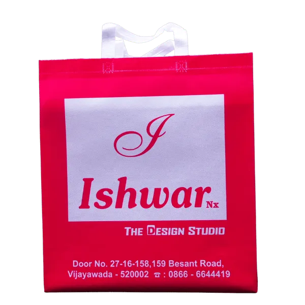 Bold Red Elegant Cursive Brand Bag (5000, 17 X 14 X 5)